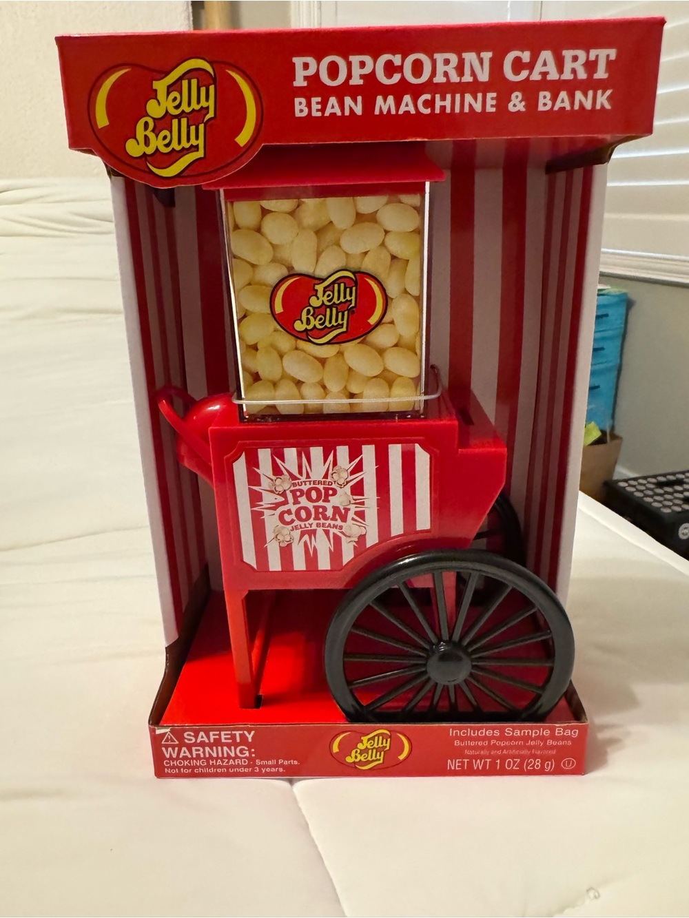 Jelly Belly Red Popcorn Cart Bean Machine & Bank Toy